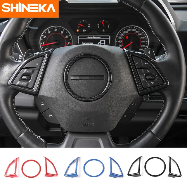 Shineka Car Styling Steering Wheel Cover Decorative Trim Sticker Shineka Car Styling Steering Wheel Cover Decorative Trim Sticker Frame For Chevrolet Camaro 2017