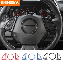 SHINEKA стайлинга автомобилей руль чехол декоративная отделка стикеры рамки для Chevrolet Camaro 2017 +