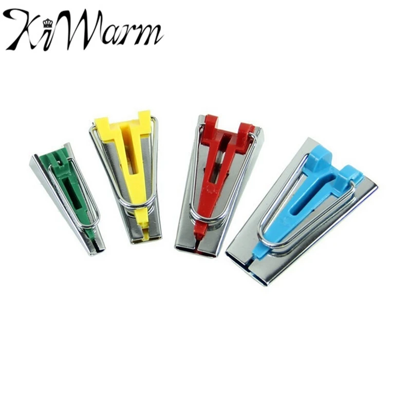 

KiWarm Durable 4 Fabric Clover Bias Tape Maker Set Tool Sewing Quilting 6mm/12mm/18mm/25mm Convenient Tailor To Hemming