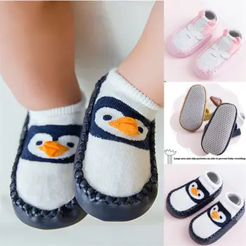 

Cute Comfy Cartoon Infant Cotton Baby Girls Boys Anti-Slip Socks Slipper Shoes