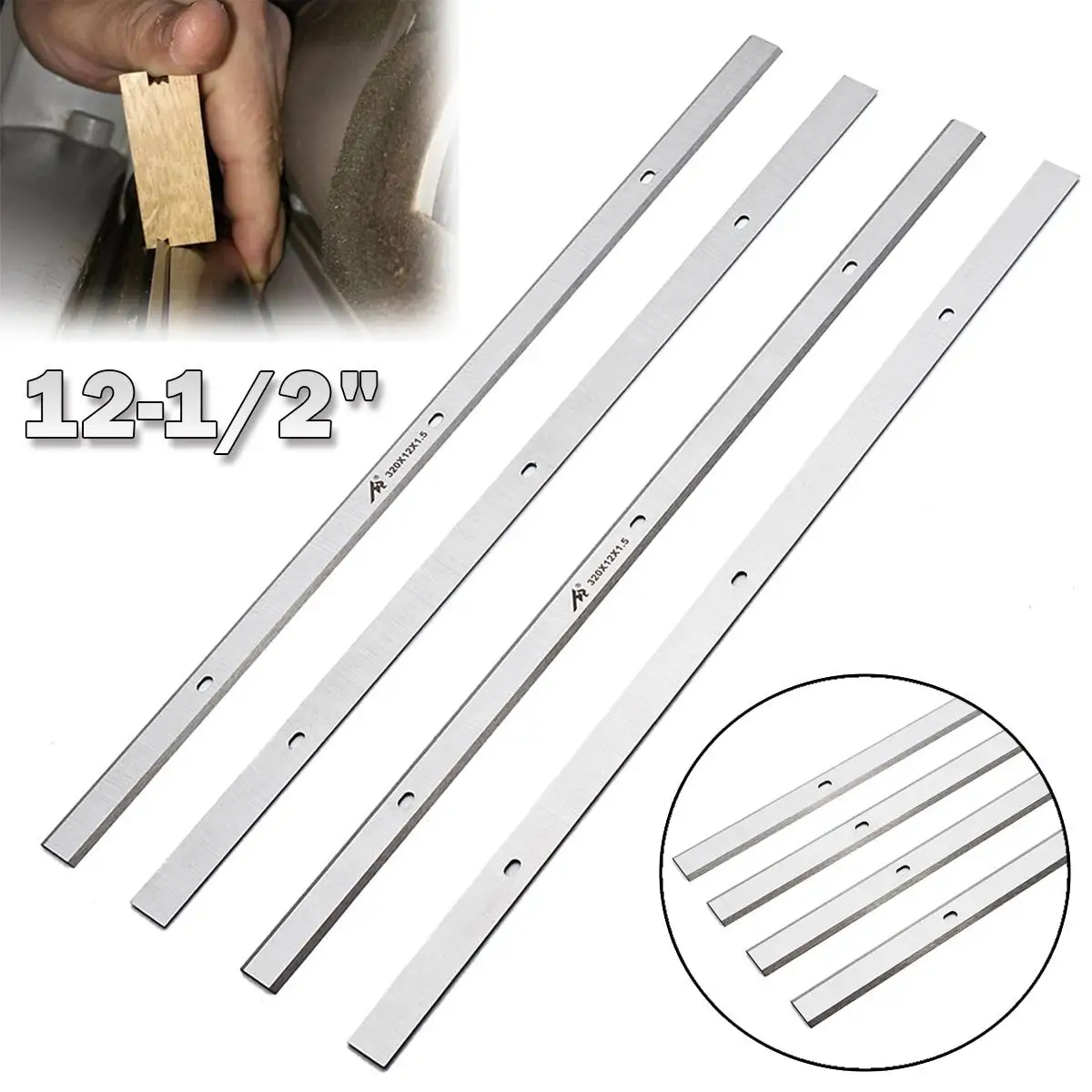 

4Pcs 12-1/2 HSS Replacement Blade for Porter Cable PC305TP Planer Cutter Engraving Craft Blades Repair Hand Tools