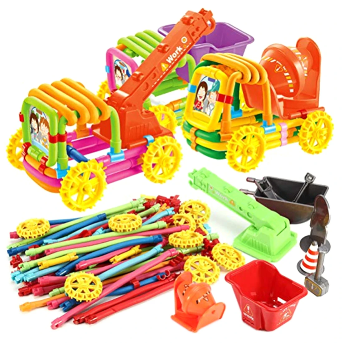 

164Pcs DIY Bendable Rod Construction Building Stick Toys Playset For Children Model Building Kits Educational Toy Gifts