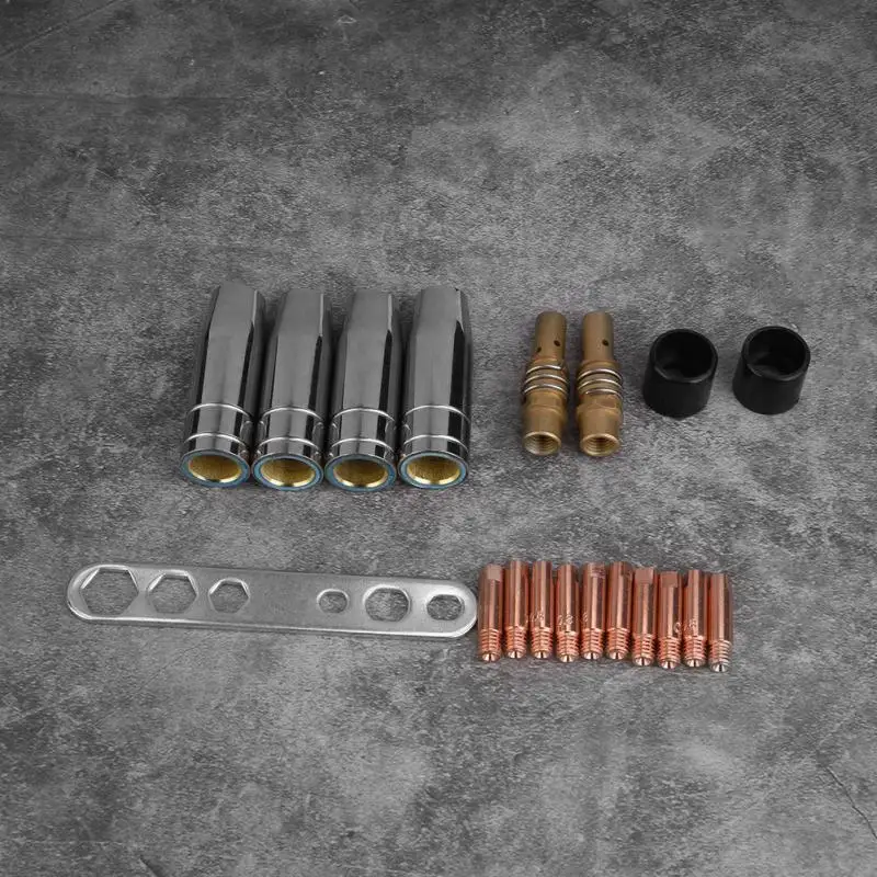 MIG/MAG сварочные контактные наконечники 0 8 набор наконечников газовых соплов для