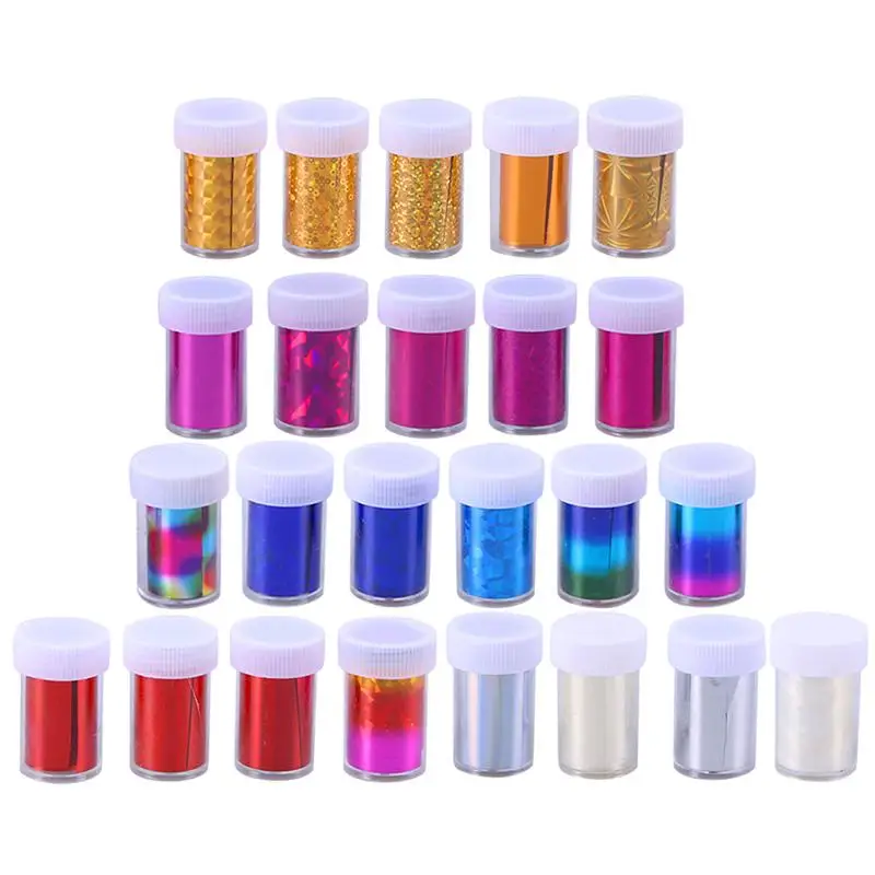 

24PCS Nail Art Sticker Valentines Day DIY Starry Transfer Gradient Manicure Decor Nail Tip Decal Stamping Plates Plate Template