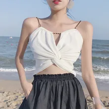 Женский скрученный вязаный камзол Майки кроп-топы женские укороченные футболки без рукавов