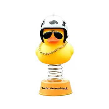 

Turbo Steam Duck Car Perfume Ornaments Small Cool Yellow Duck with Helmet Fragrance Air Freshener Auto Interior Decoration