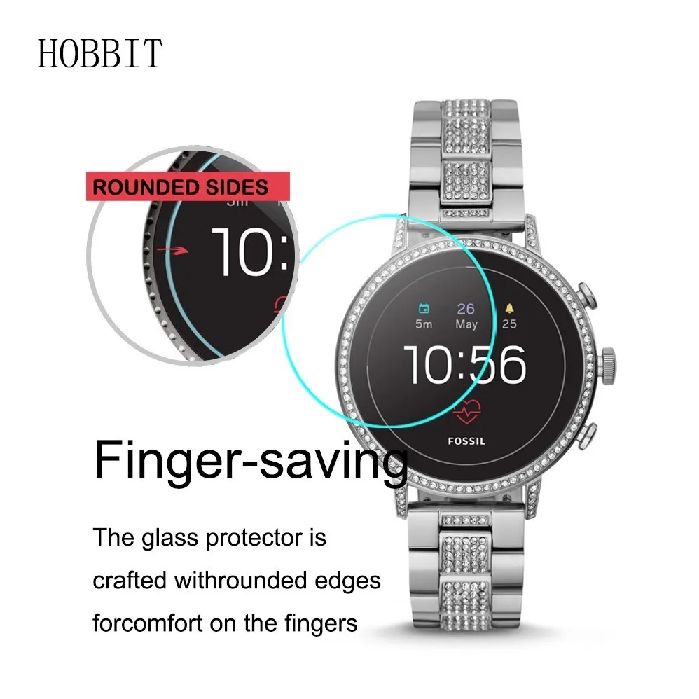 0,3 мм 2.5D 9H прозрачная защитная пленка из закаленного стекла для Fossil Q Venture HR Gen 4 Smartwatch устойчивая к царапинам Защитная пленка для экрана