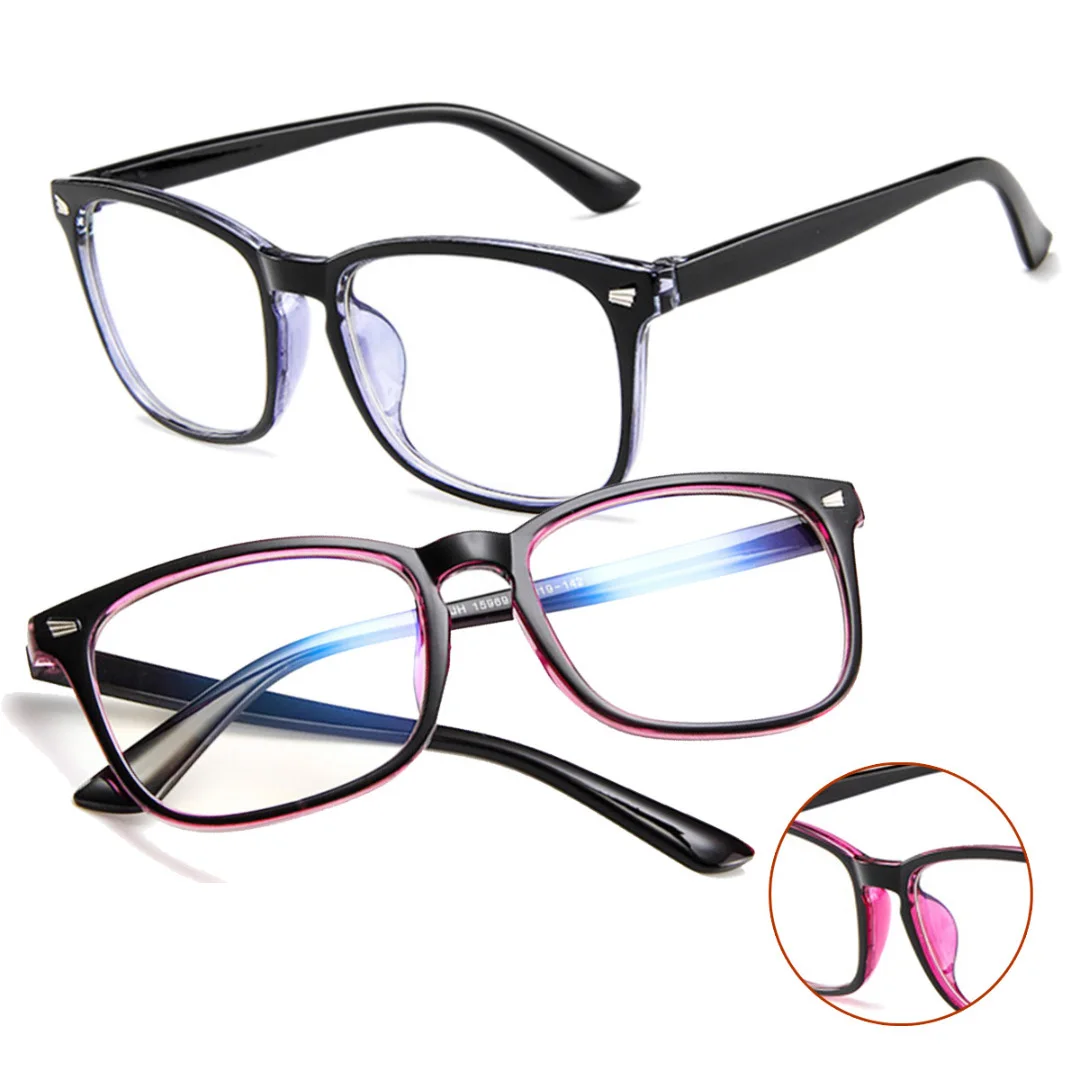 Mayitr Unisex Square Frame Eyeglasses Retro Blue Light Filter Block