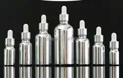 5ml10ml15ml20ml30ml50ml100ml пустой стекло косметический духи/аромат капельницы бутылочки, серебро красота флаконы для эфирных масел