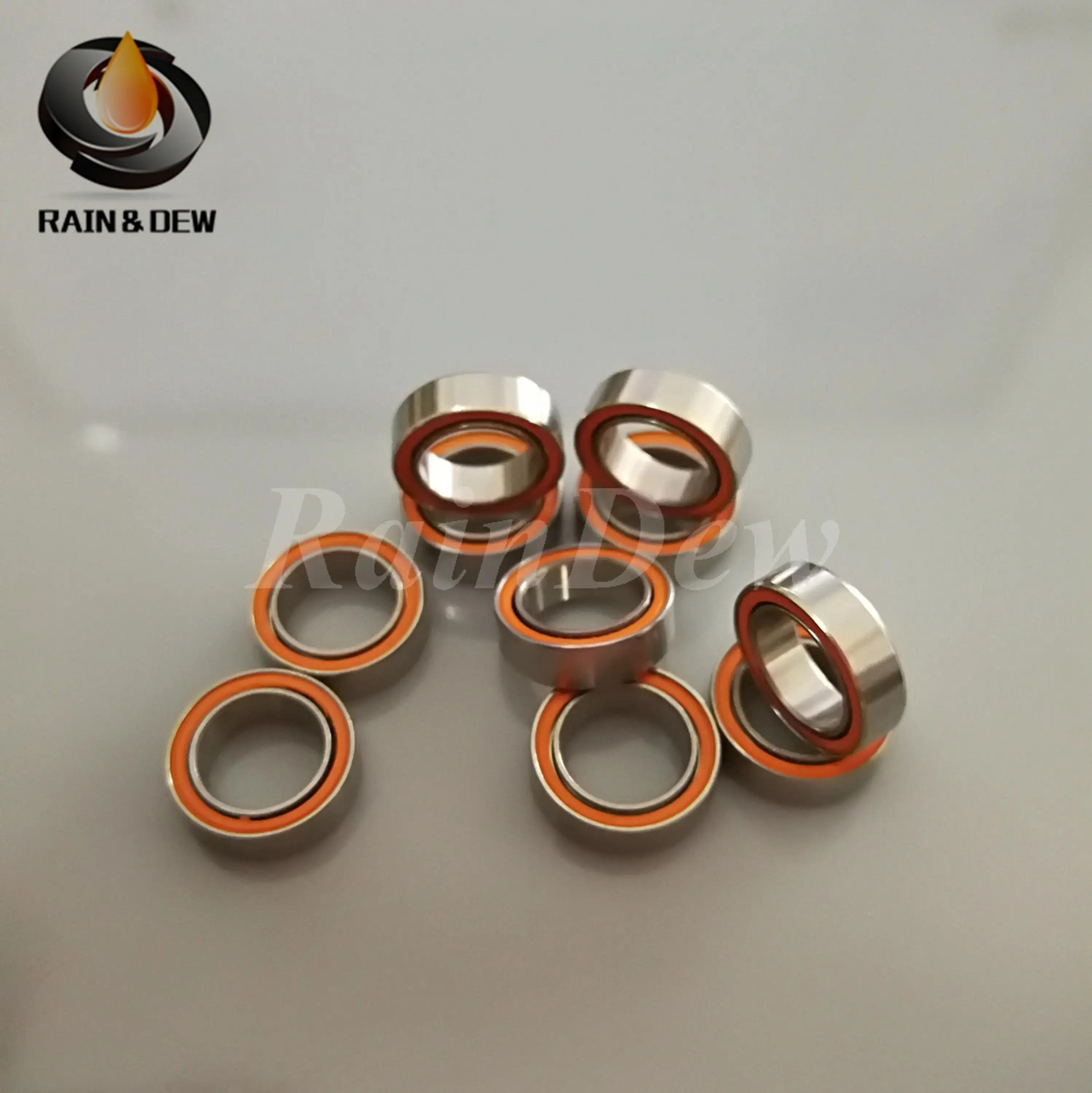 

8X12X3.5mm SMR128 2OS CB ABEC7 Stainless Steel Hybrid Ceramic Shaft Bearings by RainDew