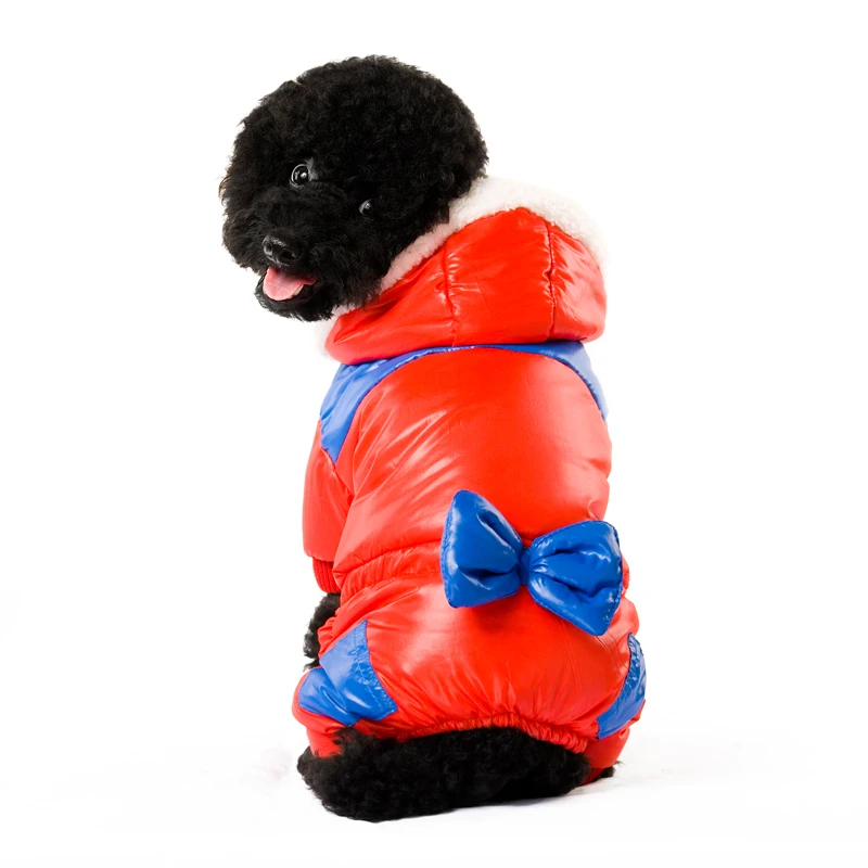 

Dog Jumpsuit Bowknot Puppy Clothes Sweatershirt for Cats Small Dogs Chihuahua Jacket Winter Pet Clothing Overall