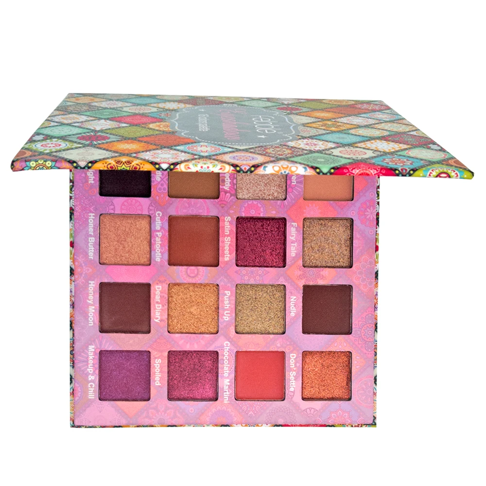 

Febble 16 Matte Shimmer Smooth Beautiful Nude eye shadow Palette, Velvet Texture Blendable Eyeshadow