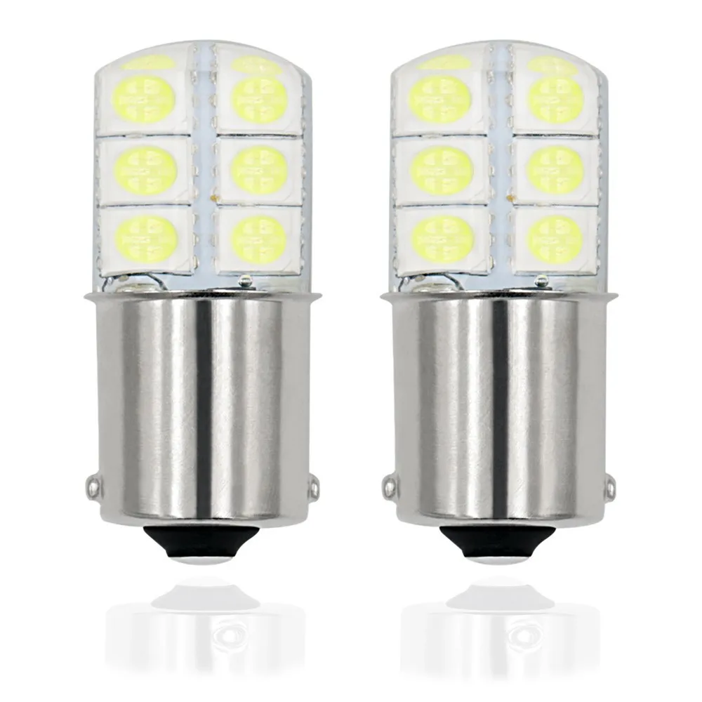 2 шт. автомобильный 1156 COB светодиодный светильник BA15S P21W 5050 Smd 12 Led авто Стоп сигнал
