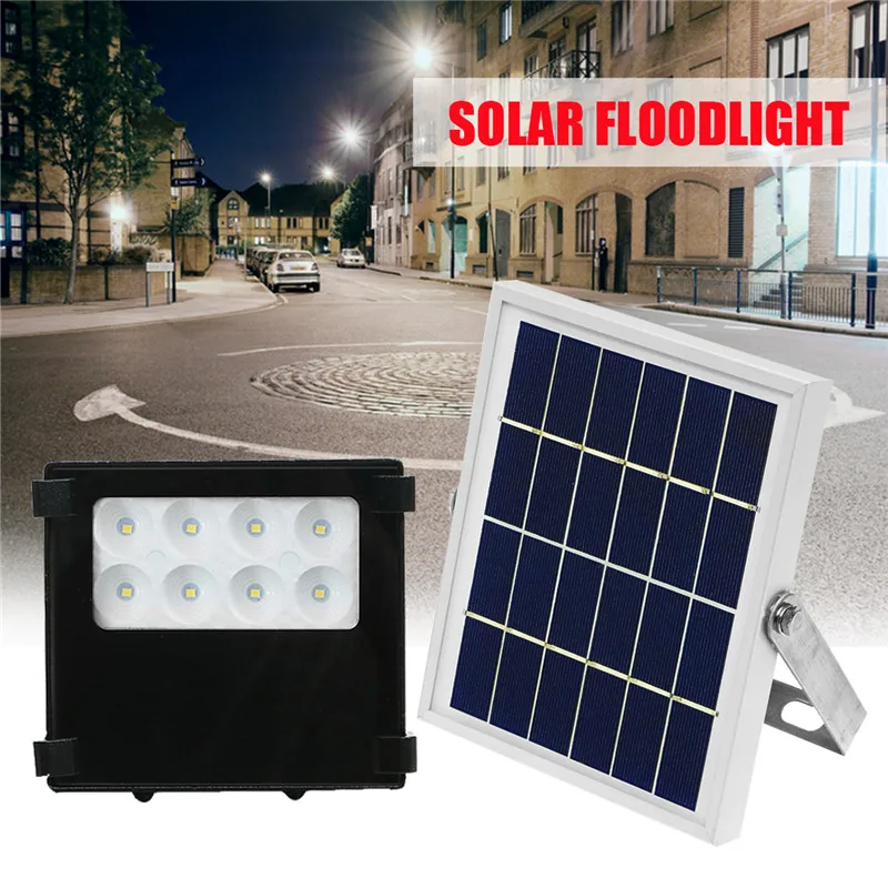 

Smuxi 10W Solar LED Flood Light Waterproof 8 LED Outdoor Light for Garden Yard Wall Lamp Floodlight IP65 2835smd