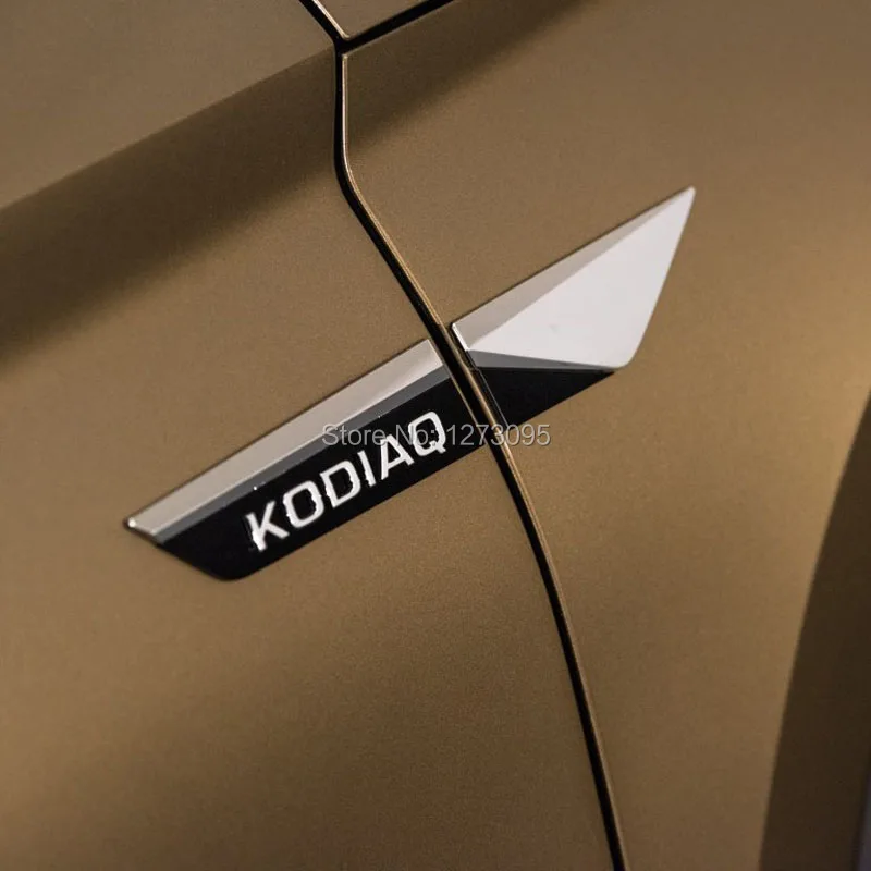 Для 2017 2018 2019 Skoda Kodiaq Karoq АБС-пластик автомобильный боковой двери крыло эмблема