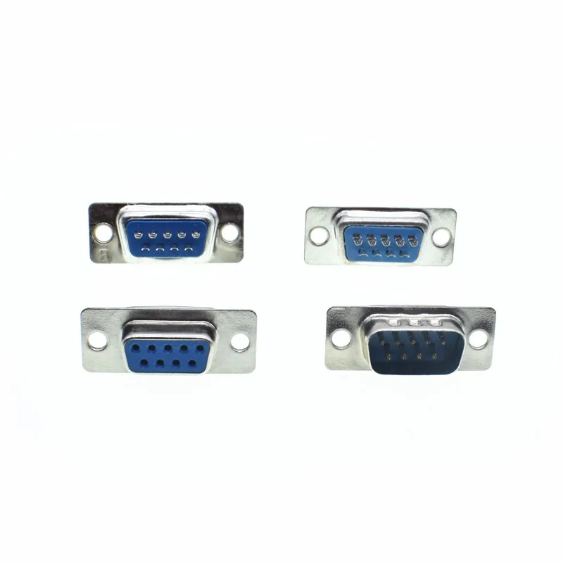 2Set Serial RS232 DB9 9pin Female Assembly Solder Plug Connector with Shell