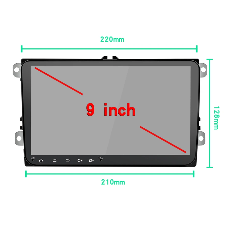  9”Auto radio Android 8.1 1080P Quad Core RAM 1GB ROM 16GB GPS Navigation Car Stereo Radio 2 Din And