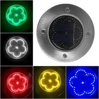 

Waterproof 48 LED Solar Power Under Ground Lamp Flower Shape Buried Light Outdoor Path Way Garden Gradient Decking Lamp