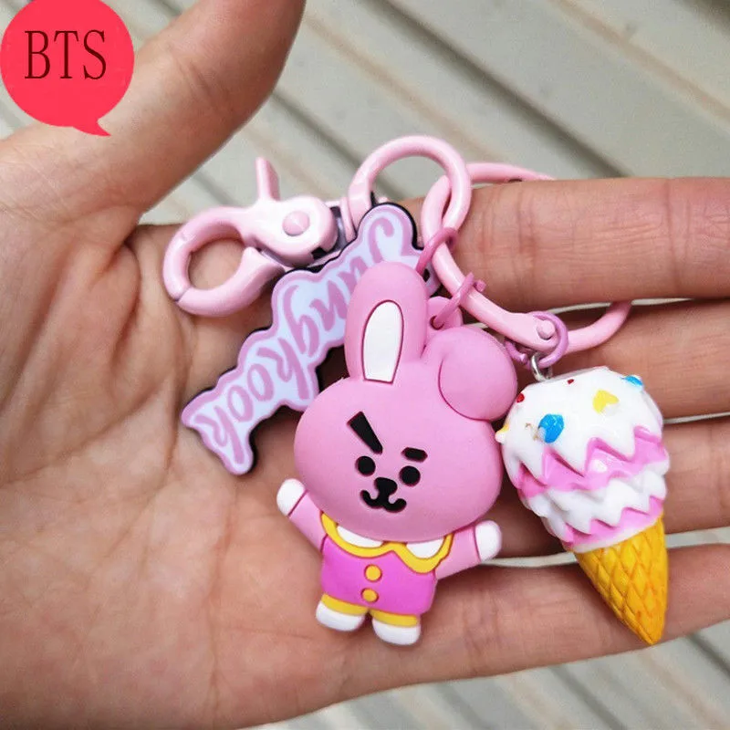 Акриловая сумка Подвеска модные креативные брелки BTS BT21 брелок Bangtan для мальчиков Kpop аксессуары для ключей специальный подарок Горячая Распродажа