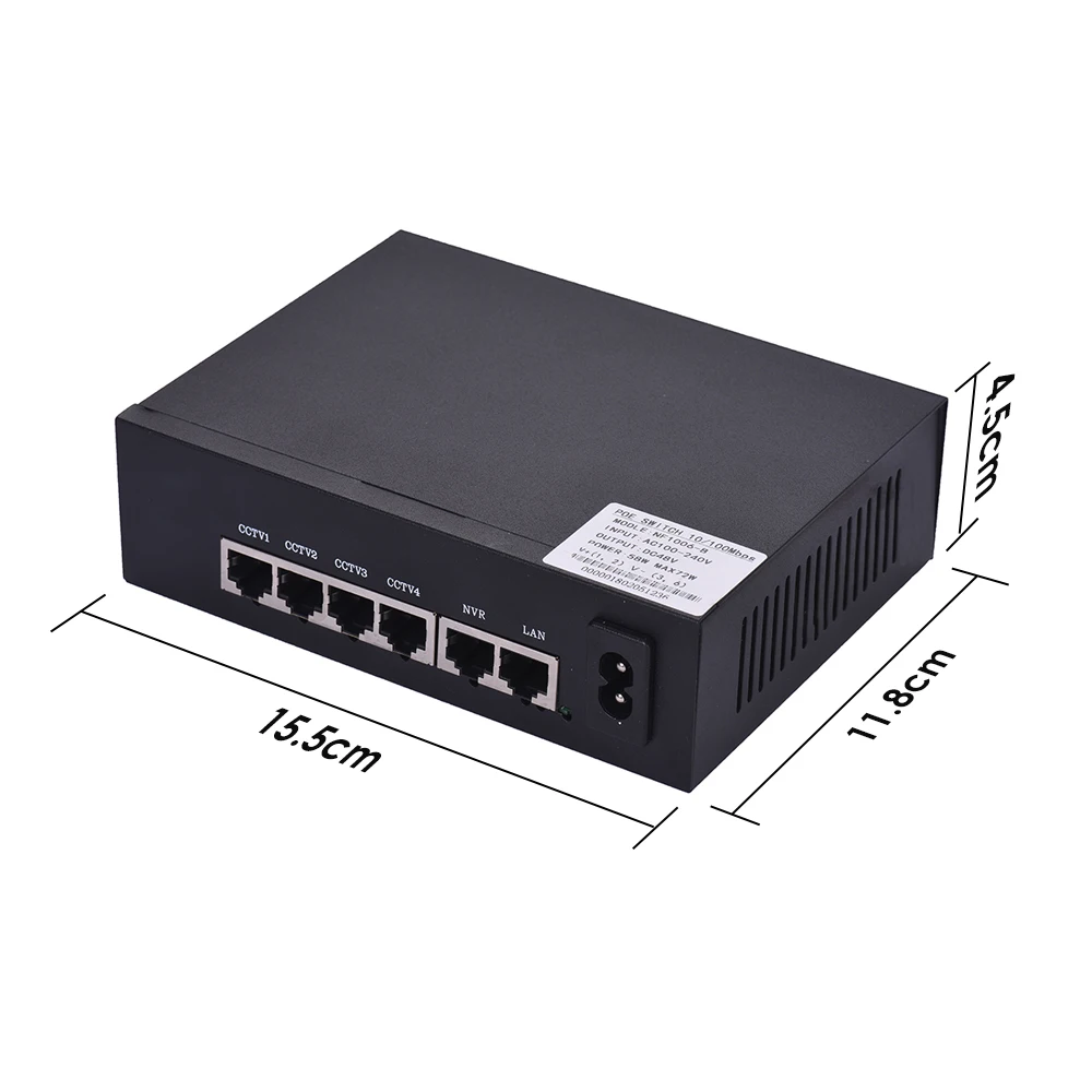 Сетевой коммутатор NF1006 4 порта Ethernet порт Uplink 1 6 Гбит/с IEEE 802.3at Power Over 100 Мбит/с