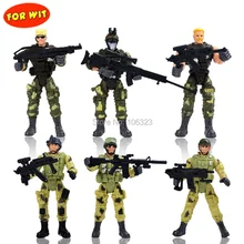 6 War on Terror Elite Heroes, Special Forces Weapons and Tactics, Policemen with Gun, Army Puppet Toys, Movable Military Solider 6 War on Terror Elite Heroes, Special Forces Weapons and Tactics, Policemen with Gun, Army Puppet Toys, Movable Military Solider