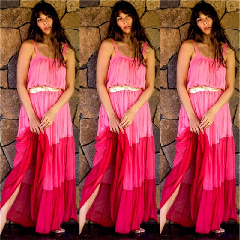Dresses Woman Party Night Womens Party Evening Boho Ladies Holiday Sleeveless Long Maxi Dress Sleeveless O-neck Summer New