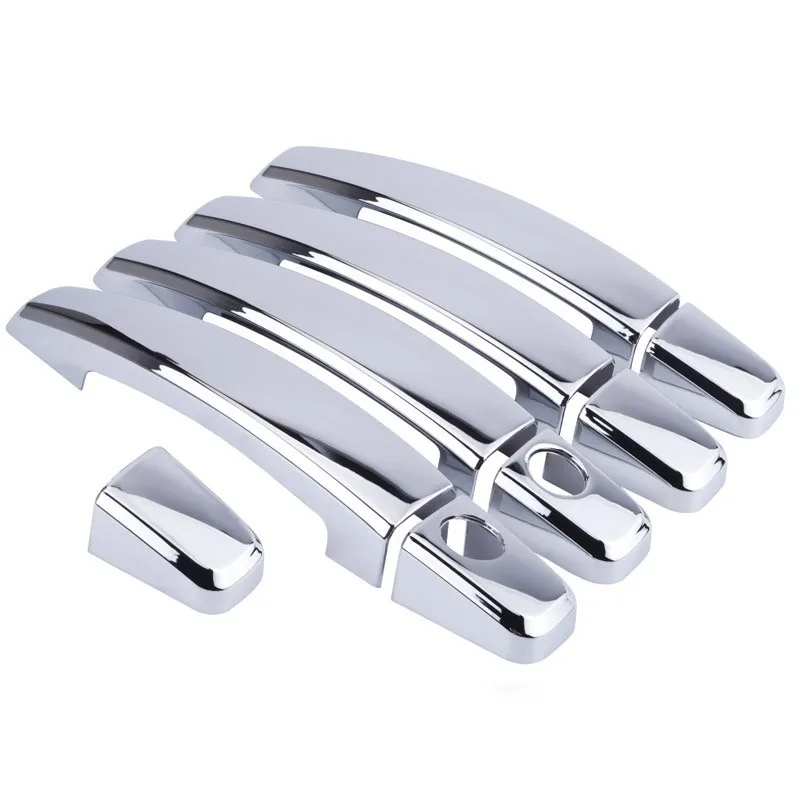 ESPEEDER Car Parts Silver Car Side Door Handle Cover Catch Trim Overlay