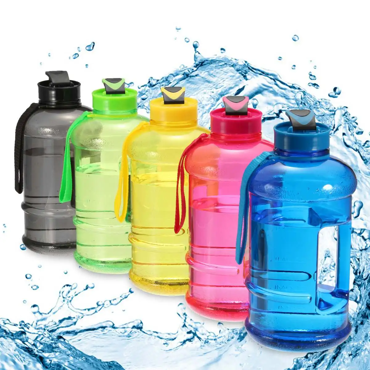 1.3л большая емкость Спортивная бутылка для воды пластиковый портативный чайник Открытый Велоспорт Кемпинг Туризм Питьевая Бутылка BPA бесплатно