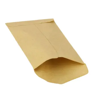 

100pcs Calf Paper Gift Candy Bag Glue Snack Kraft Paper Bags Wedding Party Buffet storage 6 * 10cm