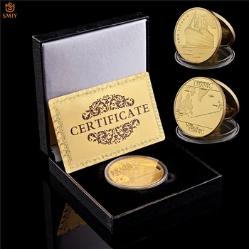 

1912 RMS Titanic Victim Anniversary Tragedy Of The Titanic History Challenge Coin Collection W/Luxury Coin Box