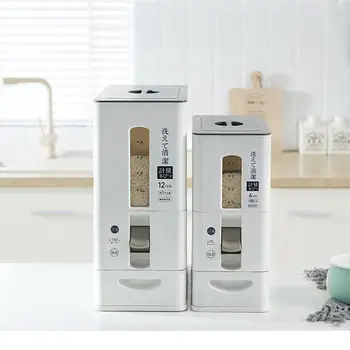 

NEW Multi-Function Metering Rice Cylinder Meter Barrel Moisture-Proof Insect-Proof Sealed Rice Box 10kg Household Rice Barrel
