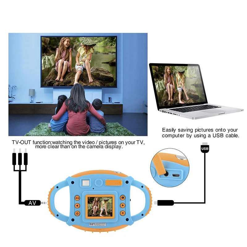 child educational Toy Camera for Boy Girl cam Creative Lightweight Digital Camera for Kid with Soft Silicone Protective ShellP30