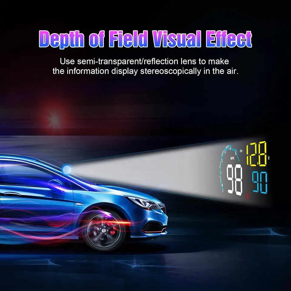 Последний OBD2 Hud Дисплей автомобиля OBD 2 Спидометр бортовой компьютер лобовое