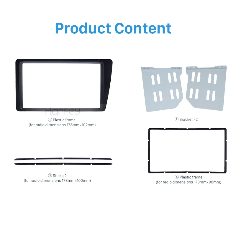 Harfey 2 Din крепление на приборную панель DVD рамки Радио панель для 2001 2002 2003 2004 2005 2006 Honda Civic Автозапчасти для леворульных автомобилей стерео Панель переходной пластиной