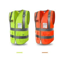 Унисекс Hi-Vis жилет безопасности Светоотражающая куртка безопасности жилет основовязальная ткань для спорта на открытом воздухе и операций в ночное время