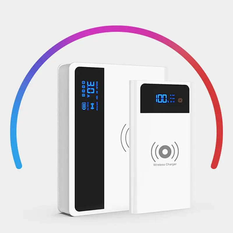 

Three-in-one 10W Wireless Charger Modular 5000mAh Mobile Power LCD Digital Display For Smart Phone With Tablet Phone