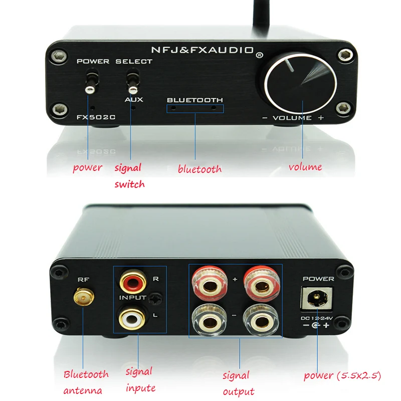 Цифровой Hi Fi усилитель bluetooth 50 Вт + TPA3116 CSR8635 мини домашний 12 24 В|Усилители для