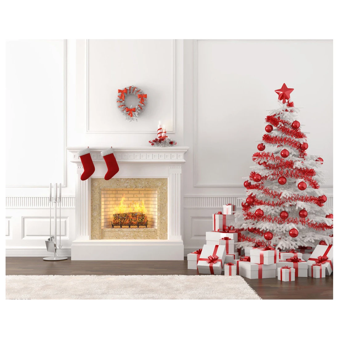 

Christmas Vinyl Backdrop Photography Background Photo Studio Props 10x10FT