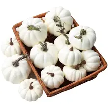 Garesth 12 шт Поддельные белые тыквы искусственные овощи вечерние украшения для дома и кухни