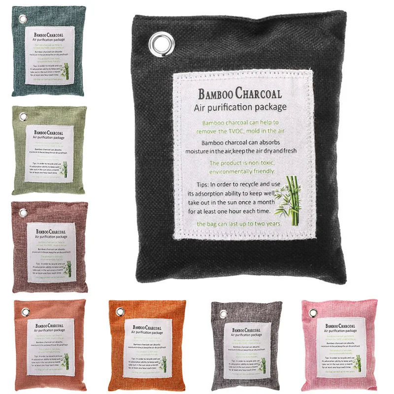 

Air Purifying Bags Nature Fresh Style Charcoal Bamboo Air Purifying Bag Mold Odor Purifier 5 Packs
