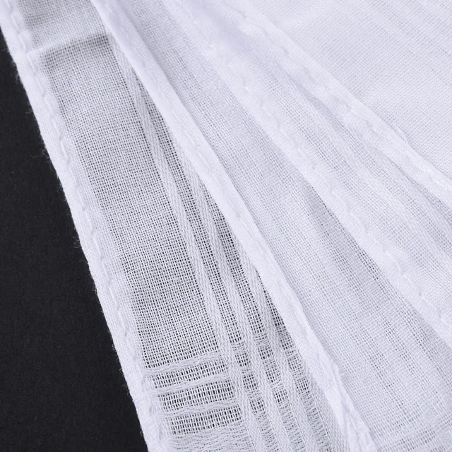 5Db Négyzetek Hanky ​​Fehér Zseb Pamut Zsebkendők Hanki ​​Csíkos Férfiakkal 40*40 Cm -Es Otthoni Dekoráció Szüreti Ajándék - Image 2
