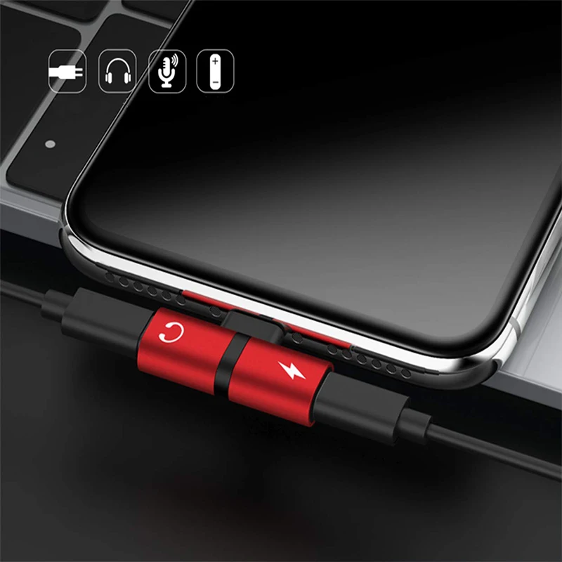 

2 In 1 Headphone Charging Phone Case for IPhone X XR XS Max 7 8 Plus 8Plus 7Plus Xsmax Fundas Charger Audio Cover Accessories
