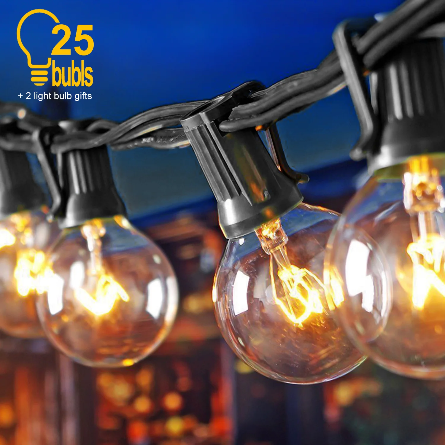 

7.65M 10 Led String Bulbs Retro Vintage Lamp Fairy Festoon Holiday String Lights Wedding Christmas Party Garden Home Decor