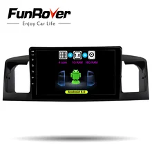 FUNROVER Android 8,0 9 «2 din автомагнитолы GPS; Мультимедийный проигрыватель для TOYOTA Corolla E120 BYD навигации навигационная система, стереомагнитола WI-FI BT, RDS