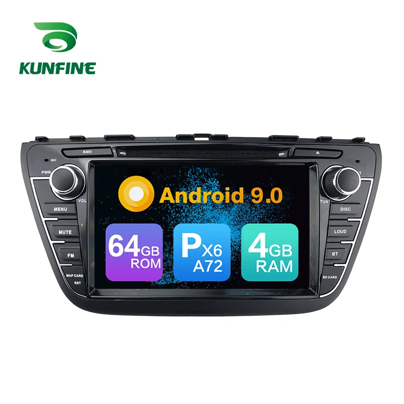Android 9 0 Core PX6 A72 Ram 4G Rom 64G автомобильный DVD GPS мультимедийный плеер стерео для SUZUKI S CROSS