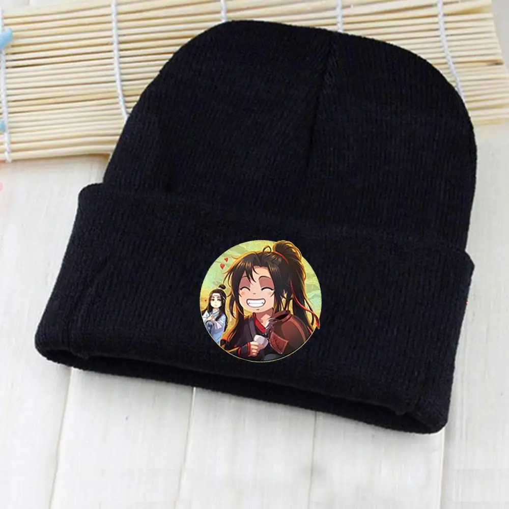 Giancomics Mo Dao Zu Shi Beanie шапка Wei Wuxian Lan Wangji фигурка Зимняя Теплая эластичная Otaku Косплей