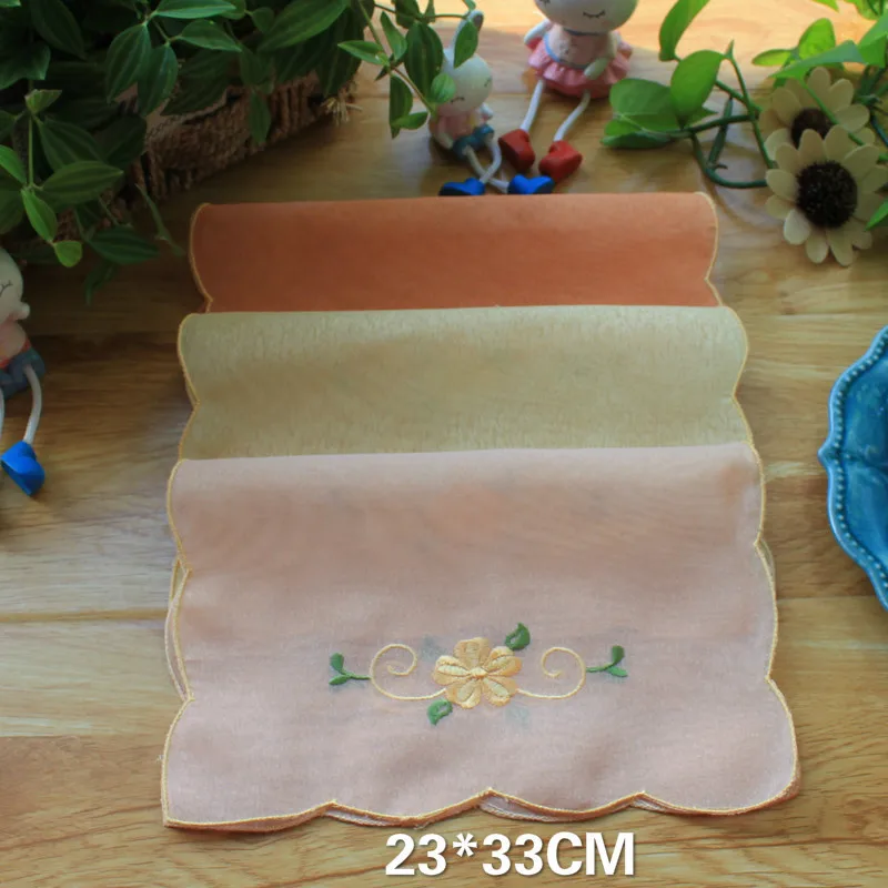 

Pastoral Lace Embroidery Flowers Table Coaster Mantel Individual Mat Christmas Placemat Pad Cloth Cover Towel For Kitchen Decor