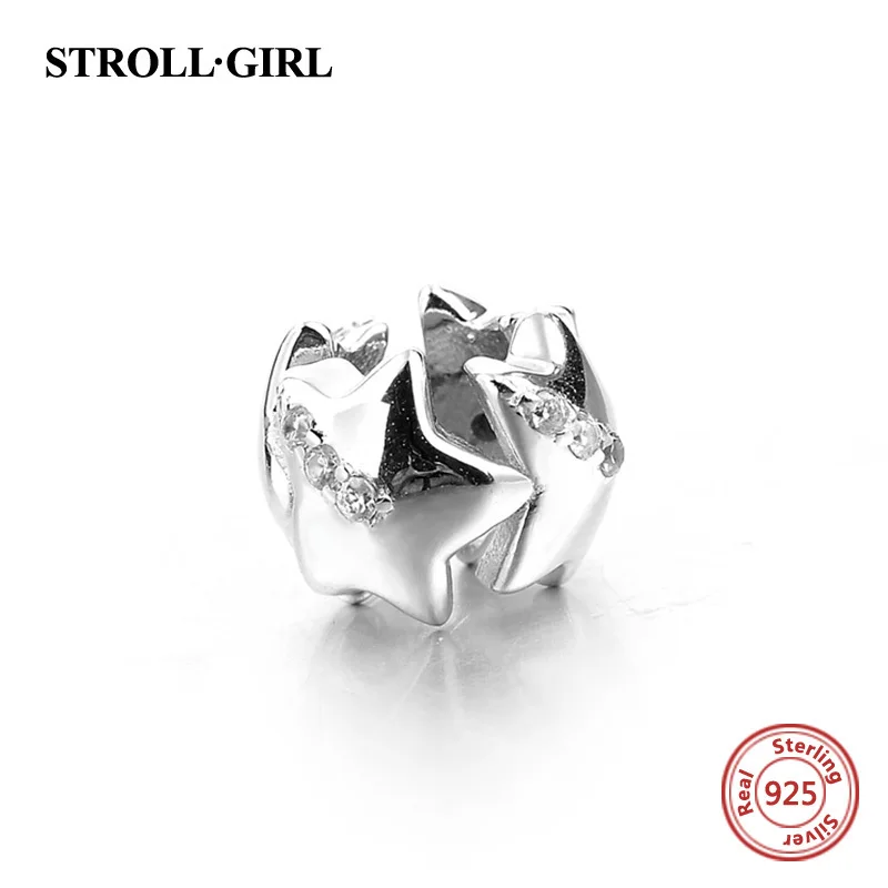 

fit original European bracelets round stars beads bangle charm sterling silver 925 beads Fashion Jewelry Making for women gift