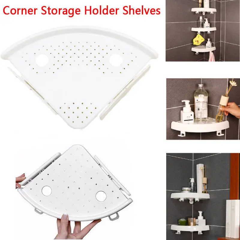 

US STOCK Corner Storage Holder Shelves Home Bathroom Storage Organization Shelves Racks