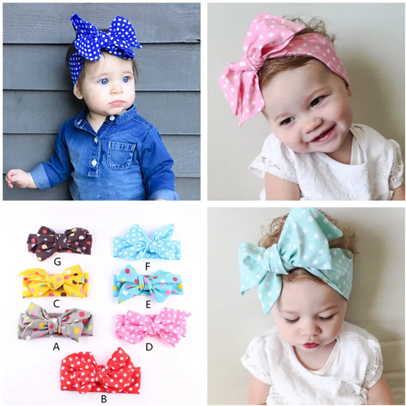 10PCS Kids Girls Baby Headband Toddler Turban Bow Knot Hair Band Accessories Lot